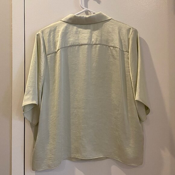Aritzia Wilfred Beso Shirt | RAINWASH GREEN | Size L - Picture 3 of 4